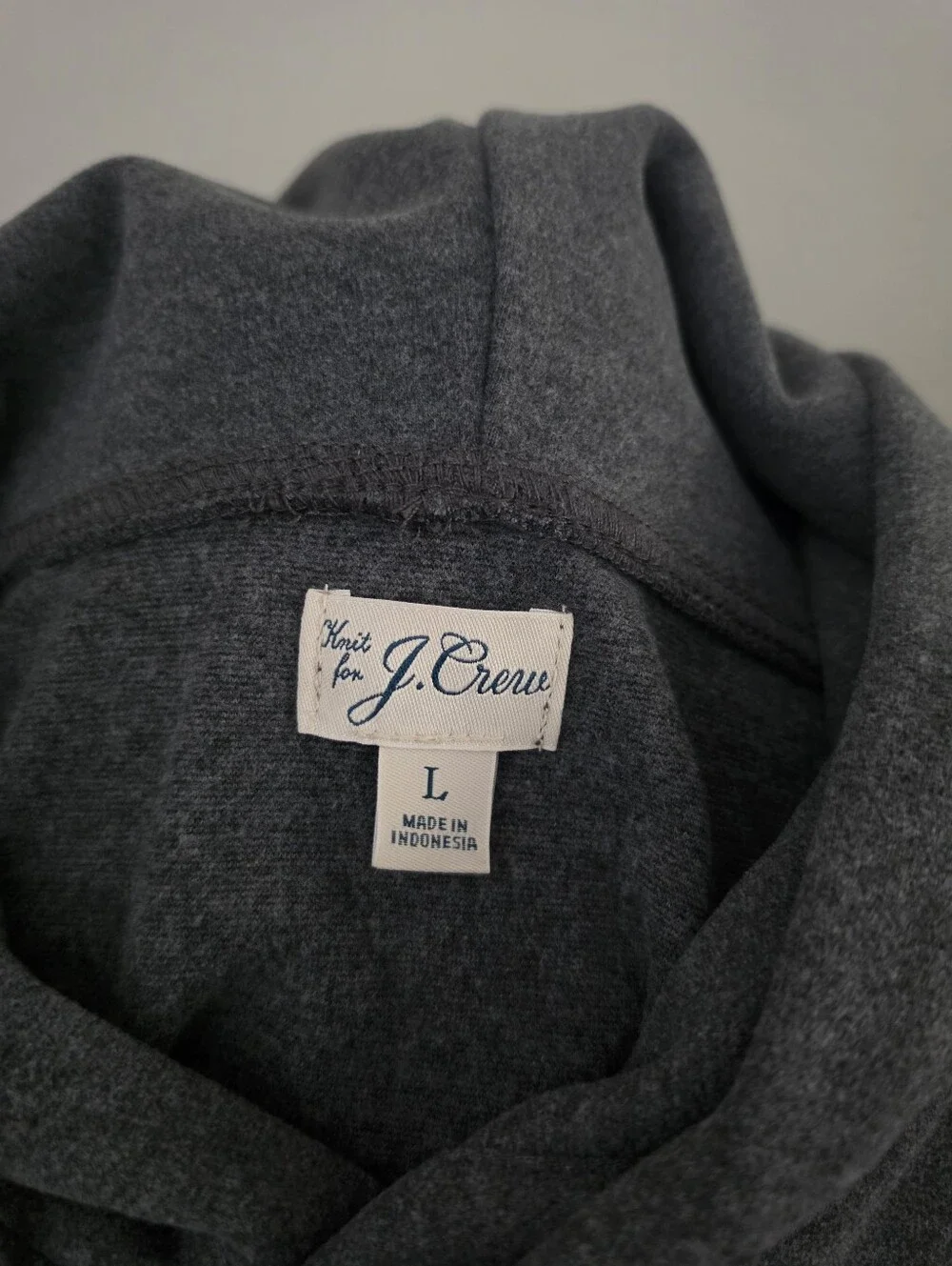 J.Crew Knits Men’s Large Heavyweight Hoodie Dark Gray NWOT